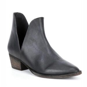 Free People Charm Women's Double V Ankle Boots Black Leather